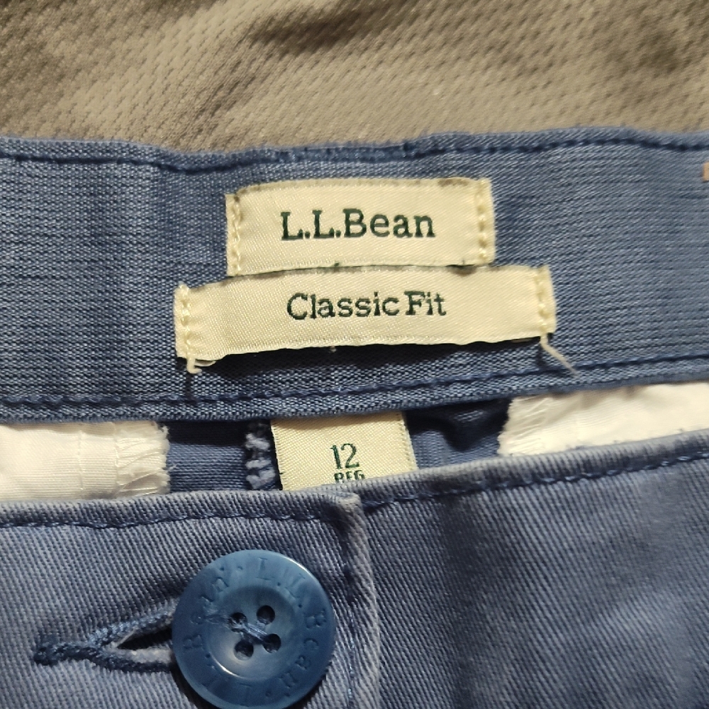 L.L. Bean Women's Classic Fit Slate Blue Chinos